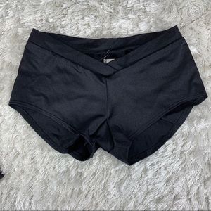 The Lineup Pro V Band Black Bootie Shorts NWT